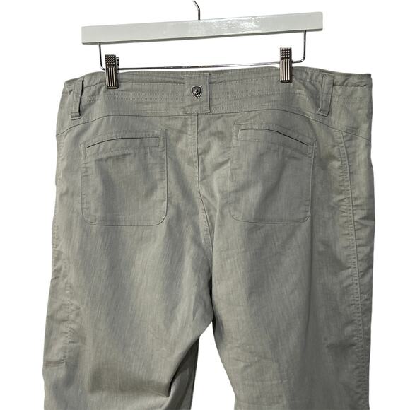 Kuhl Womens 16 Summer Linen Blend Cabo Kapri Lightweight Pants Gray Style 6407 - Picture 6 of 10